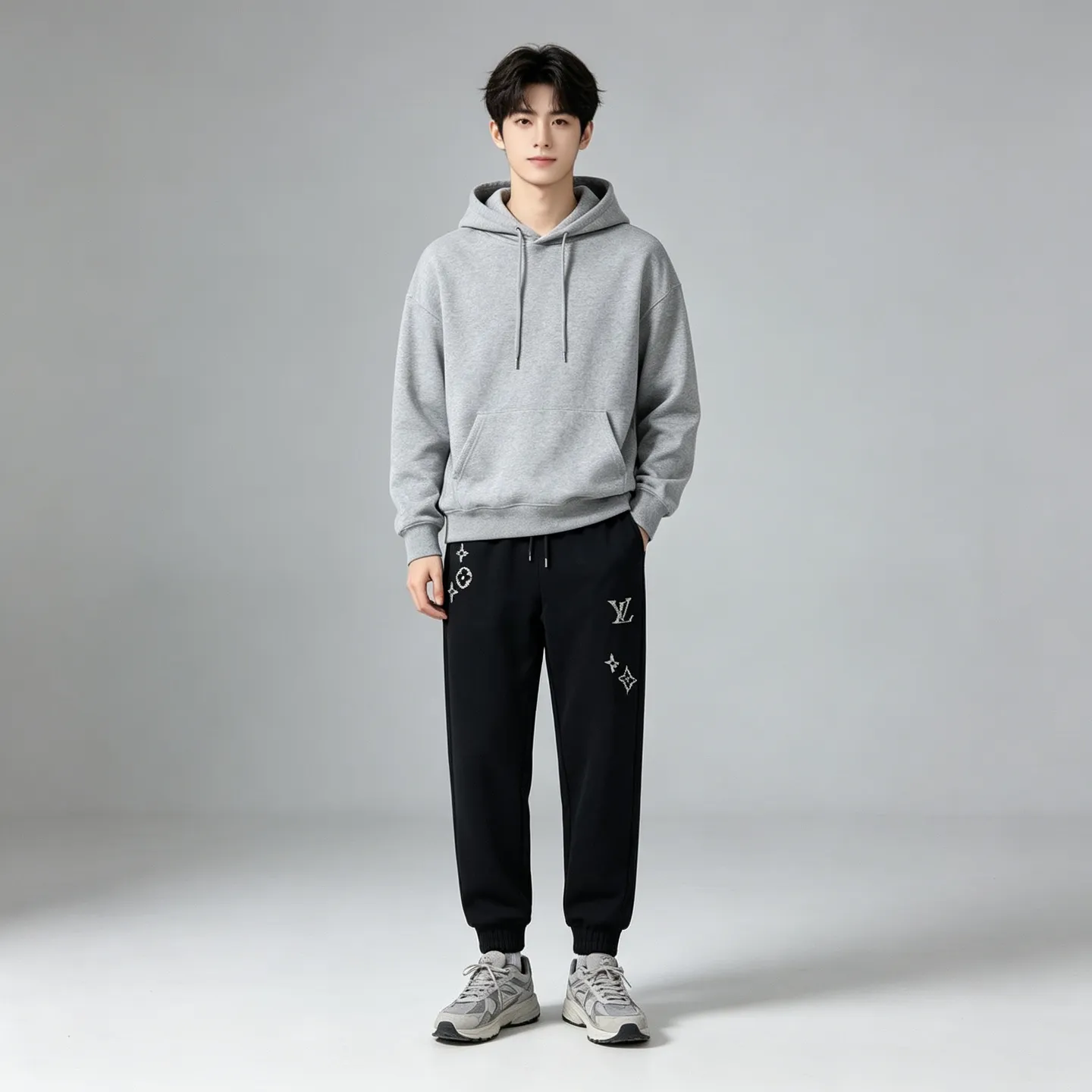 Louis Vuitton sketchy presbyopic embroidered trousers